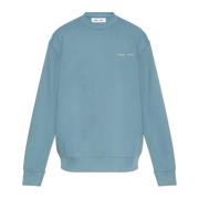 Samsøe Samsøe Sweatshirt med logotyp Norsbro Blue, Herr