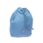 Prada Vintage Pre-owned Nylon prada-vskor Blue, Dam