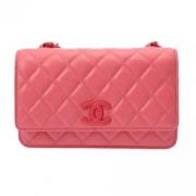 Chanel Vintage Pre-owned Laeder chanel-vskor Pink, Dam