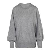 Absolut Cashmere Ull Kashmir Rund Hals Tröja Gray, Dam