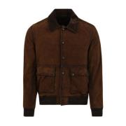 The Jack Leathers Brun läderjacka Ottaviano-modell Brown, Herr