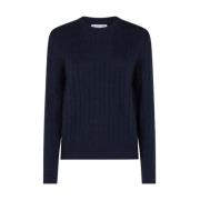 MC2 Saint Barth Rund hals damtröja blandning tricot Blue, Herr