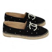 Chanel Vintage Pre-owned Mocka espadriller Black, Dam