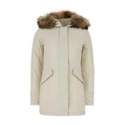 Woolrich Milky Cream Parka Beige, Dam