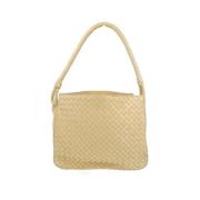 Bottega Veneta Vintage Pre-owned Laeder axelremsvskor Beige, Dam