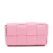 Bottega Veneta Vintage Pre-owned Laeder crossbodyvskor Pink, Dam