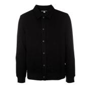 Wax London Snap Button Overshirt Våffelstruktur Black, Herr