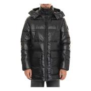 Save The Duck Blank Christian Coat med Avtagbar Huva Black, Herr