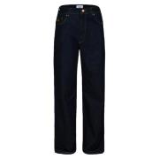 DNM Pure Retro-chic wide leg jeans Blue, Dam