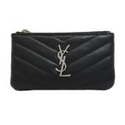 Saint Laurent Vintage Pre-owned Laeder plnbcker Black, Dam