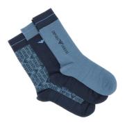 Emporio Armani Multifärgat Logosockset Multicolor, Herr