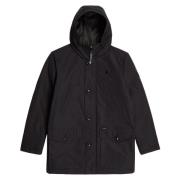 G-star Vadderad huva parkas med ribbade muddar Black, Herr