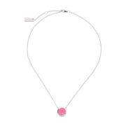 Marc Jacobs Medaljong Hänge Halsband Candy Pink/Silver Pink, Dam