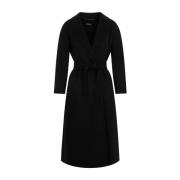 Max Mara Svart Ullbältesrock Black, Dam