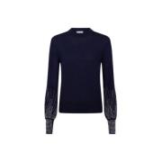 Paco Rabanne Långärmad Pullover Cardigan Blue, Dam