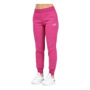 Puma Sportiga Glitter Logo Byxor Pink, Dam