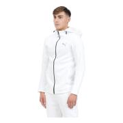 Puma Vit Dragkedja Hoodie Regular Fit White, Herr