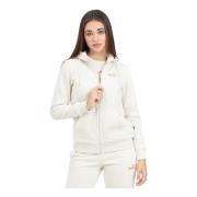 Puma Glitter Dragkedja Hoodie för Kvinnor Beige, Dam