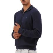 Ralph Lauren Stickad Half Zip Hunter Navy Blue, Herr