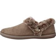 Skechers Mysig Lägereld Tofflor Brown, Dam