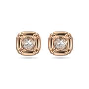 Swarovski Roséguld Kristall Stud Örhängen Yellow, Dam