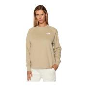 The North Face Basic Logo Sweatshirt - Beige Beige, Dam