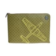 Trussardi Stilren Pochette med Dragkedja Green, Herr