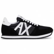 Armani Exchange Svarta och vita canvas sneakers Black, Herr