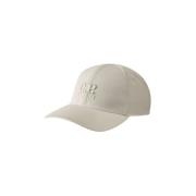 C.p. Company Vit Logo Cap i Gabardinmaterial White, Herr