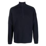 Canada Goose Marinblå Ull Zip Sweater Blue, Herr