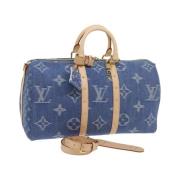 Louis Vuitton Vintage Pre-owned Bomull louis-vuitton-vskor Blue, Dam