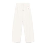 Amish Vit Denim Jeans med Dragsko White, Dam