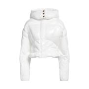 Pinko Vit Polyester Jacka & Kappa White, Dam