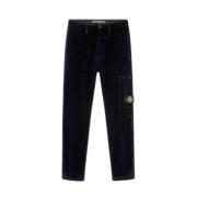 Stone Island Cargo Velvet Bomullsbyxor Black, Herr