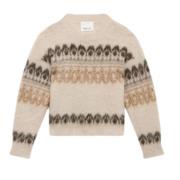 Isabel Marant Konstnärlig Mohairtröja Rund Hals Långärmad Beige, Dam