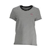 Levi's Svart Bomull T-shirt med Klassiskt Logotyp Black, Dam