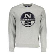 North Sails Grå Långärmad Sweatshirt med Tryck Gray, Herr