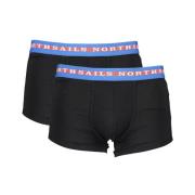 North Sails Bomulls Boxershorts Bi-Pack Logo Black, Herr