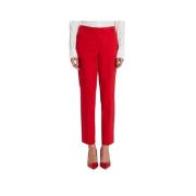 Marella Slim Fit Cigarette Byxor Red, Dam