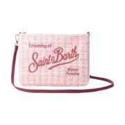 Saint Barth Parisienne Tweed Rosa Clutch Väska Pink, Dam