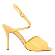 Manolo Blahnik Laeder sandaler Yellow, Dam