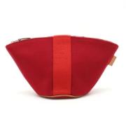 Hermès Vintage Pre-owned Canvas handvskor Red, Dam