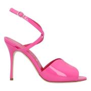 Manolo Blahnik Laeder sandaler Pink, Dam