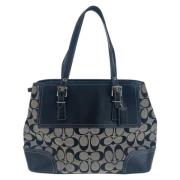 Coach Pre-owned Pre-owned Canvas axelremsvskor Black, Dam