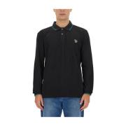 PS By Paul Smith Zebra Patch Polo Shirt Black, Herr