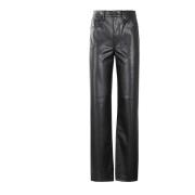 Rag & Bone Faux läderbyxor i full längd Black, Dam