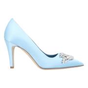 Manolo Blahnik Laeder klackskor Blue, Dam