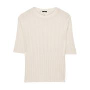 Joseph Crisp Rayon T-shirt Elfenben Beige, Herr