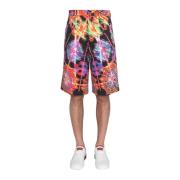 Dolce & Gabbana Bermuda med Luminary Print Multicolor, Herr