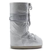 Moon Boot Glitter Icon Silver Stövlar Gray, Dam